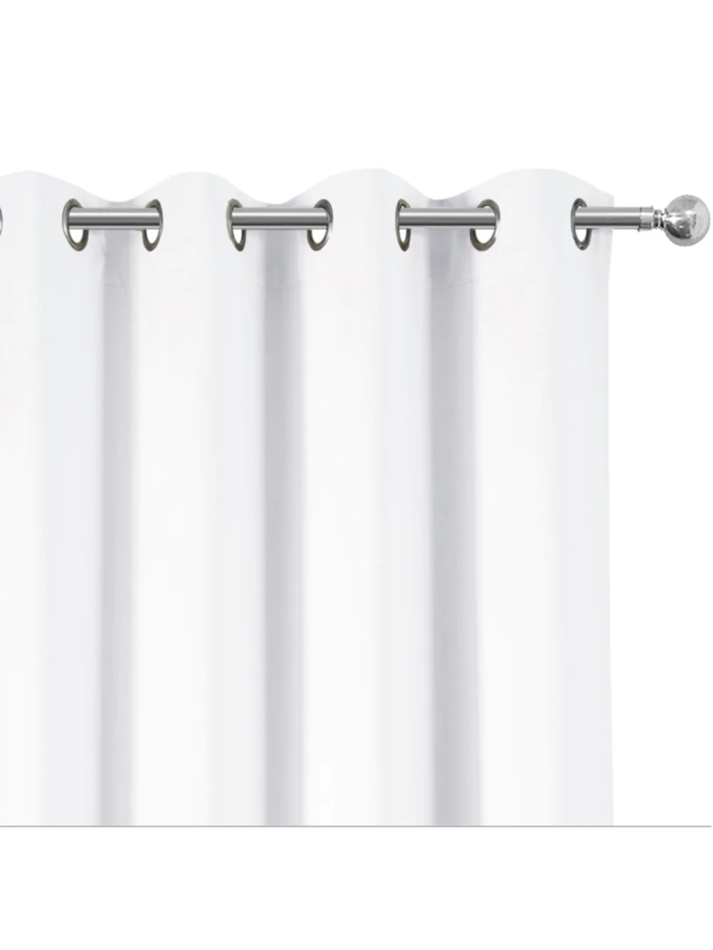 LEMOMO White Blackout Curtains 52x84 Grommet Set of 2